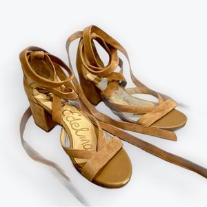 Sam Edelman Suede Strappy Tie Heels Size 6